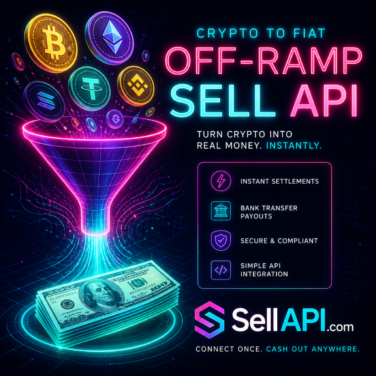Crypto Sell API — SellAPI.com