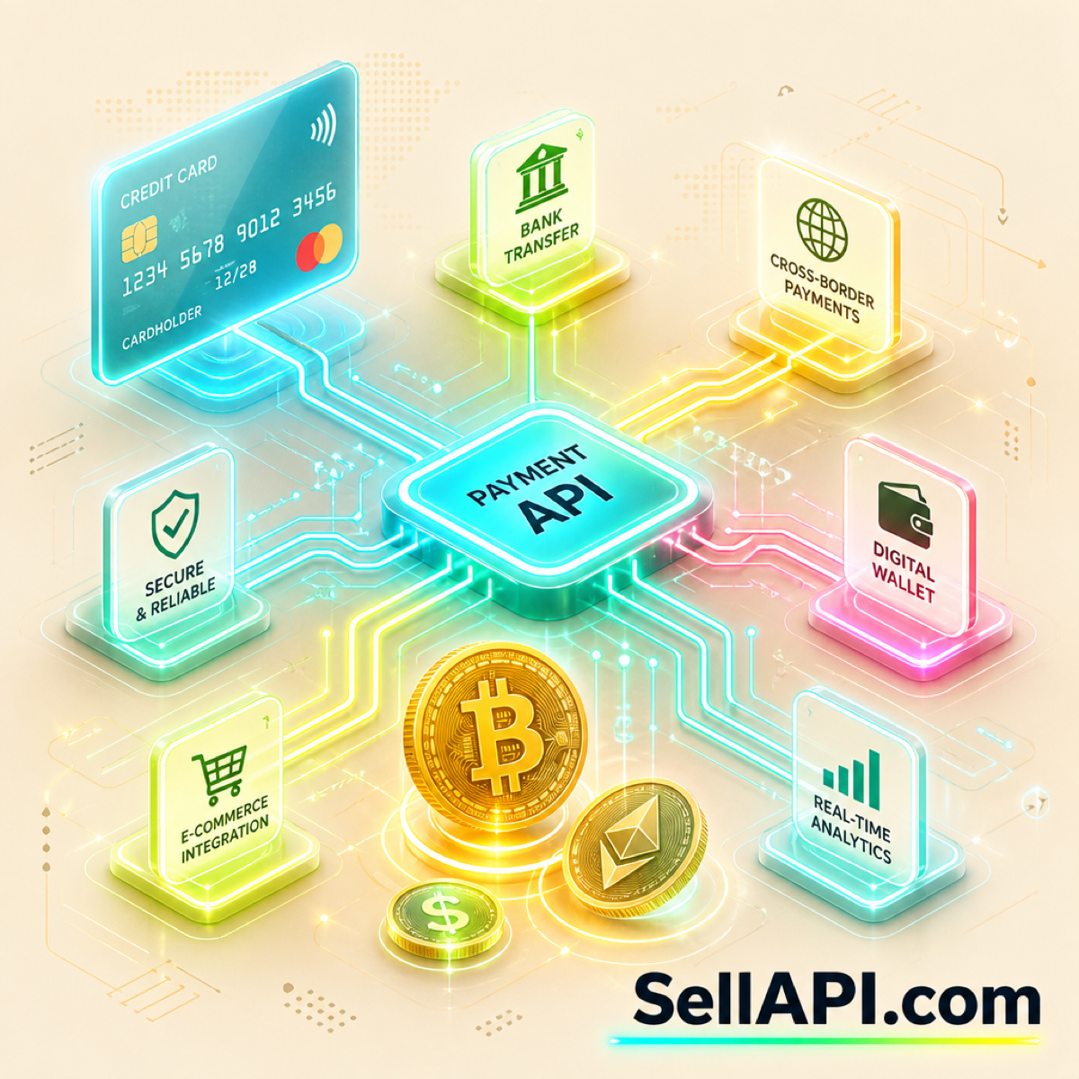 SellAPI.com Sell API neon futuristic homepage visual